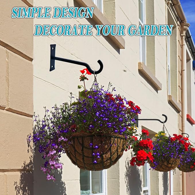 6inch Heavy Duty Hanging Plant Brackets 2pcs Bird Feeder Hanger Decorative - Image 4
