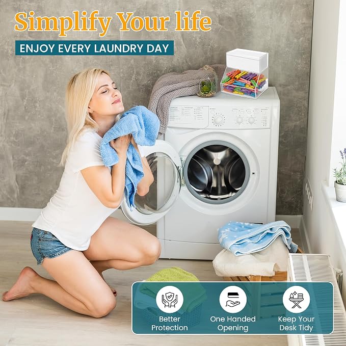 2-Compartment Acrylic Storage Container, Laundry Pods and Dryer Sheet Dispenser - Image 4