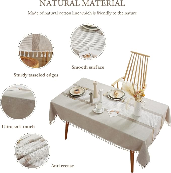 Pahajim Striped Tablecloth Rectangle - Image 2