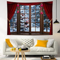 LB Winter Forest Tapestry, Christmas Pine Tree by LB