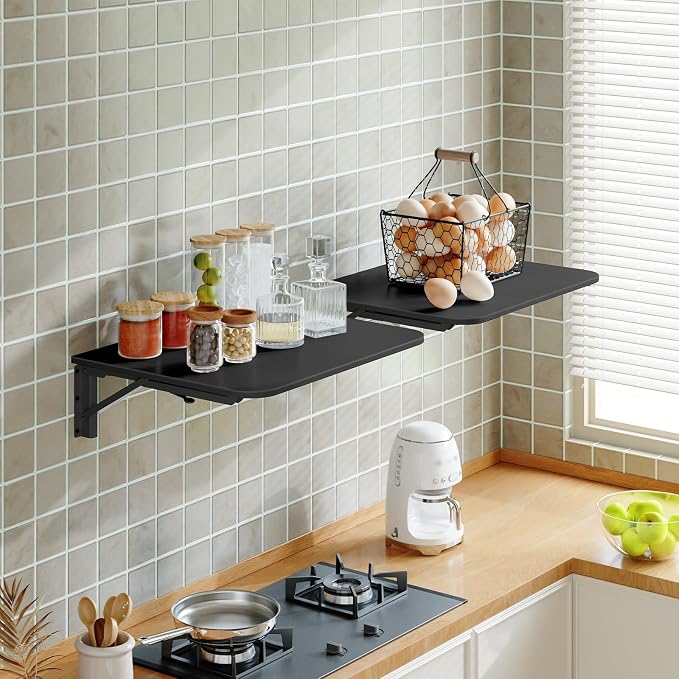 HOOBRO Folding Table, Wall Mounted Floating Desk - Image 6