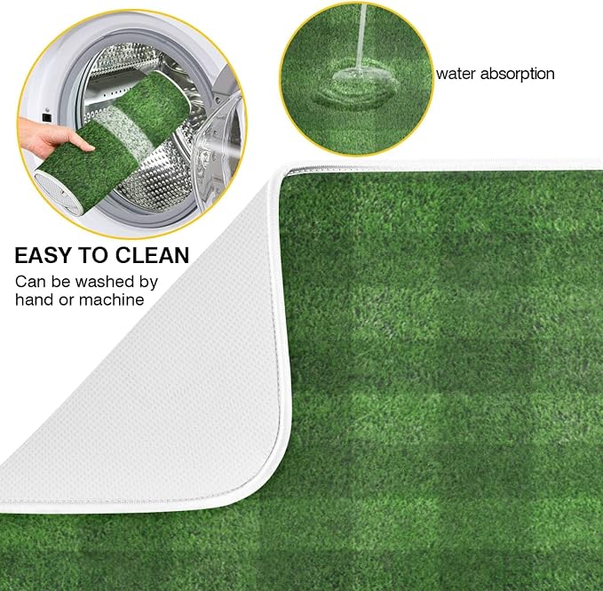 Field American Football Absorbent Dish Drying Mat Microfiber Kitchen Countertop - Image 5