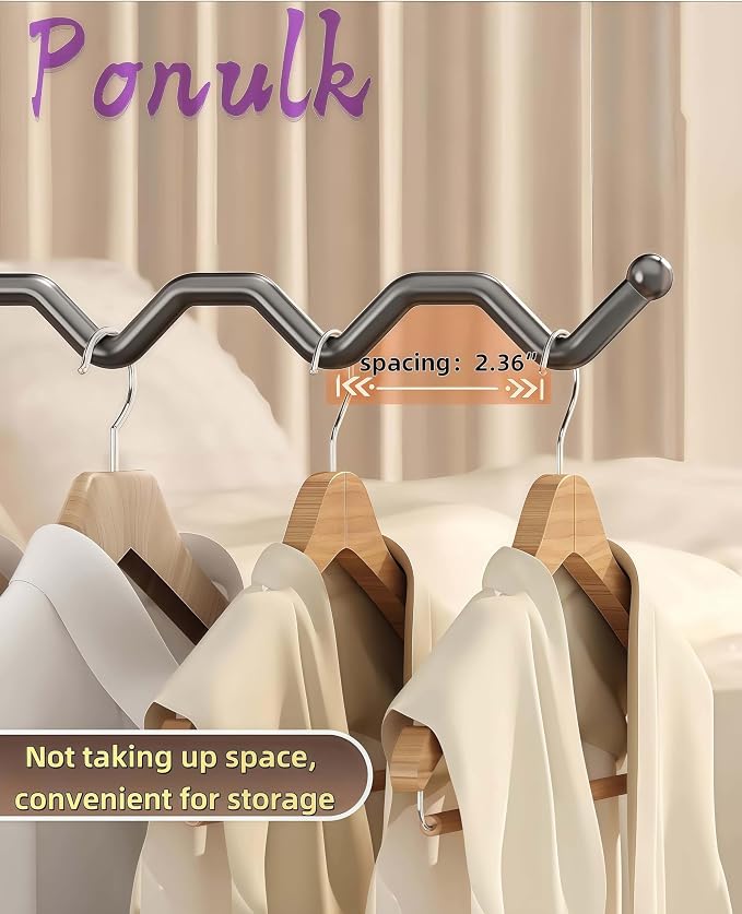 4-Pack Folding Mounted Clothes Rack, Stainless Steel Clothes Hooks Holder Space - Image 5