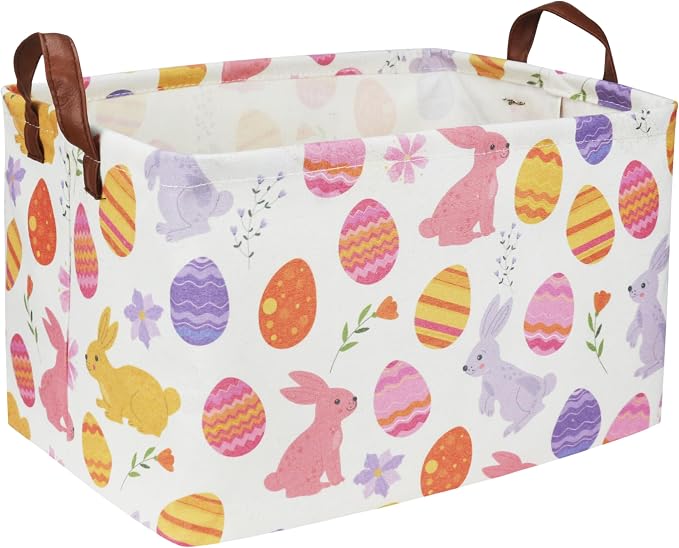 Rectangular Easter Baskets, Kids Easter Basket Organizer.Cute Storage Basket by Sanjiaofen