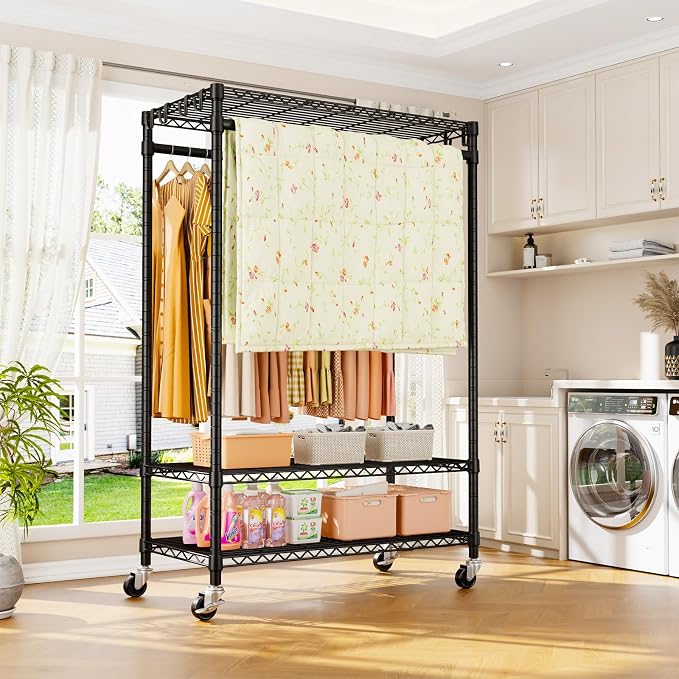 P7 Rolling Clothes Rack, Clothing Racks - Image 7