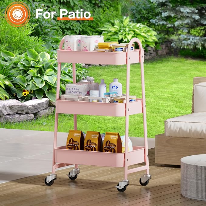 NEWBULIG 3-Tier Rolling Utility Cart - Image 7