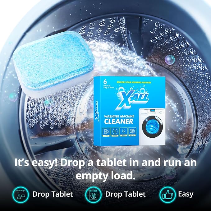 X-ALL Washing Machine Cleaner – Deep Cleaning Tablets, Cleans and refreshes the - Image 4