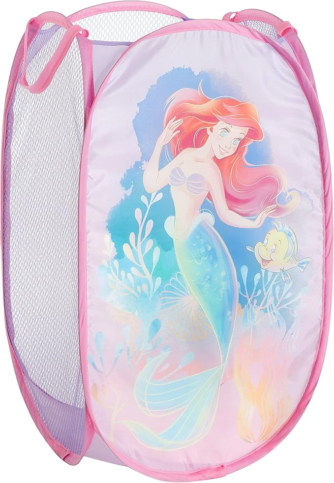 Disney Little Mermaid Ariel Pop-Up Hamper, Collapsible Laundry Basket by IdeaNuovaCharacterShop