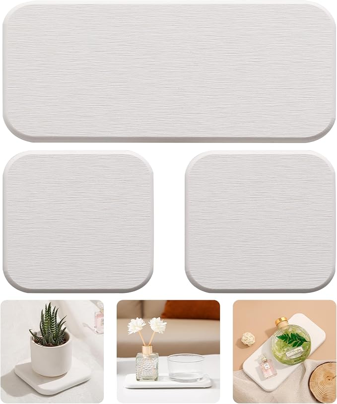 3PCS Water Absorbing Diatomaceous Earth Tray by WALLQMER