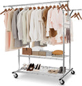 Whitmor Heavy Duty Adjustable Garment Rack-Rolling Clothes Organizer by Whitmor