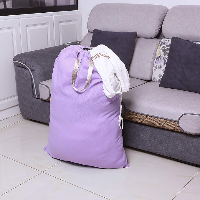 Heavy Duty Laundry Bag with Drawstring and Handle, Extra Large Travel Dirty - Image 7