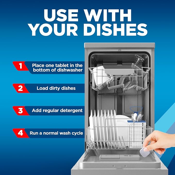 Finish Dishwasher Cleaner Tablets, Deep Cleans Hidden Grease & Grime, Fights - Image 4