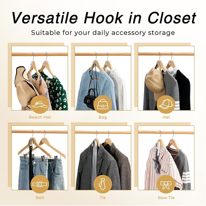 HOUSE DAY Space Saving Hangers 100 Pack, Heavy Duty Hangers Space Saver - Image 3
