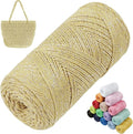 Sparkle Macrame Cord 1.5mm x 306 Yards Cotton Glitter Yarn by LEREATI