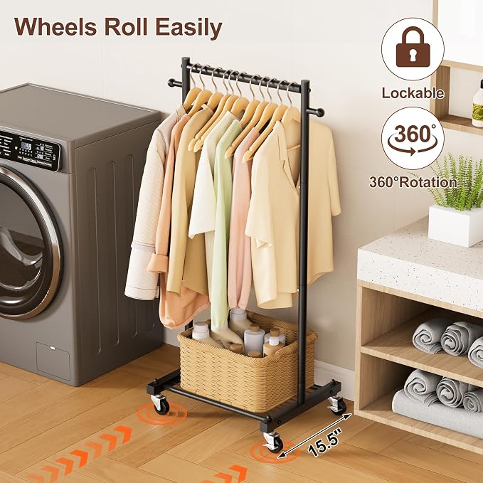 MISSLO Small Clothing Racks for Hanging Clothes 45" Short Clothes Rack - Image 4
