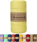 4mm Polyester Braided Macrame Cord 140Yards /426Feet, Elastic Yarn by Likeecords