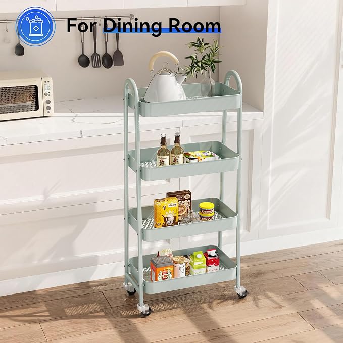 NEWBULIG 4-Tier Rolling Utility Cart - Image 6