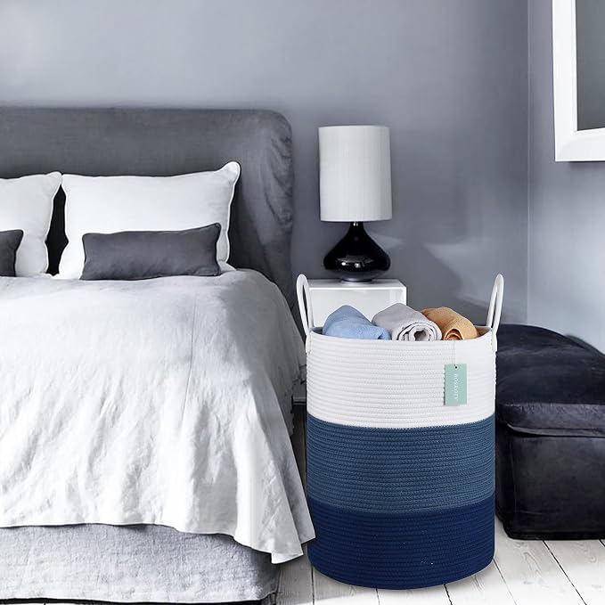 Large Blanket Basket, Tall Laundry Basket 65L, Nursery Hamper - Image 7