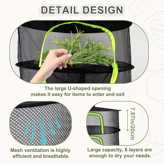 Herb Drying Rack Hanging Mesh Net - Image 4