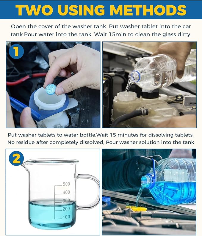 30PCS Windshield Fluid, Windshield Washer Tablets, Car Accessories Washer Fluid - Image 5