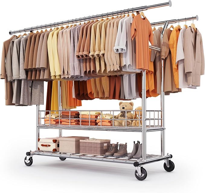 HOKEEPER Heavy Duty Clothes Rack Load 635 LBS, Clothing Rack by HOKEEPER
