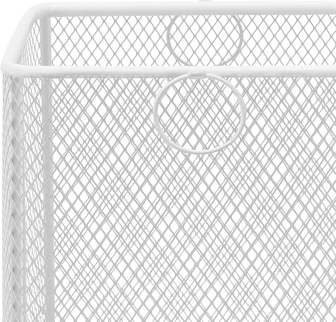 Laundry Basket with Wheels, Metal Mesh Storage Cart with Handles, Rolling Mesh - Image 6