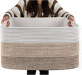 OIAHOMY Large Blanket Basket, 22”x17”x12” Rectangle Woven Baskets, Nursery by MasterofSpaceOptimization