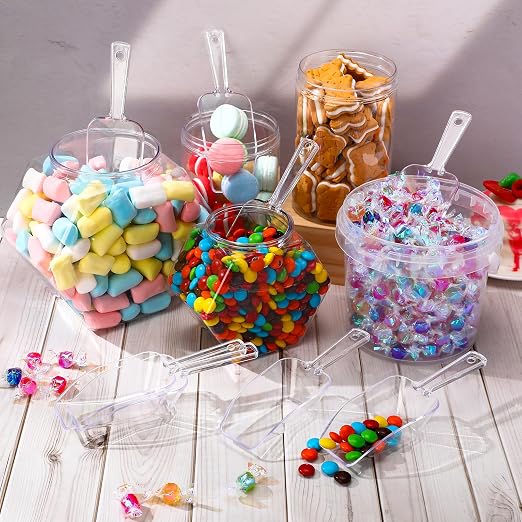 Hestya 4 Pcs Multi Purpose Clear Plastic Scoops - Image 5
