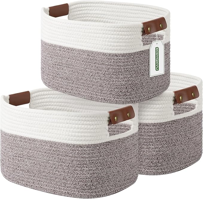 Cotton Rope Basket, Storage Baskets by ECDYQXVU