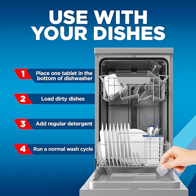 Finish Dishwasher Cleaner Tablets, Deep Cleans Hidden Grease & Grime, Fights - Image 4