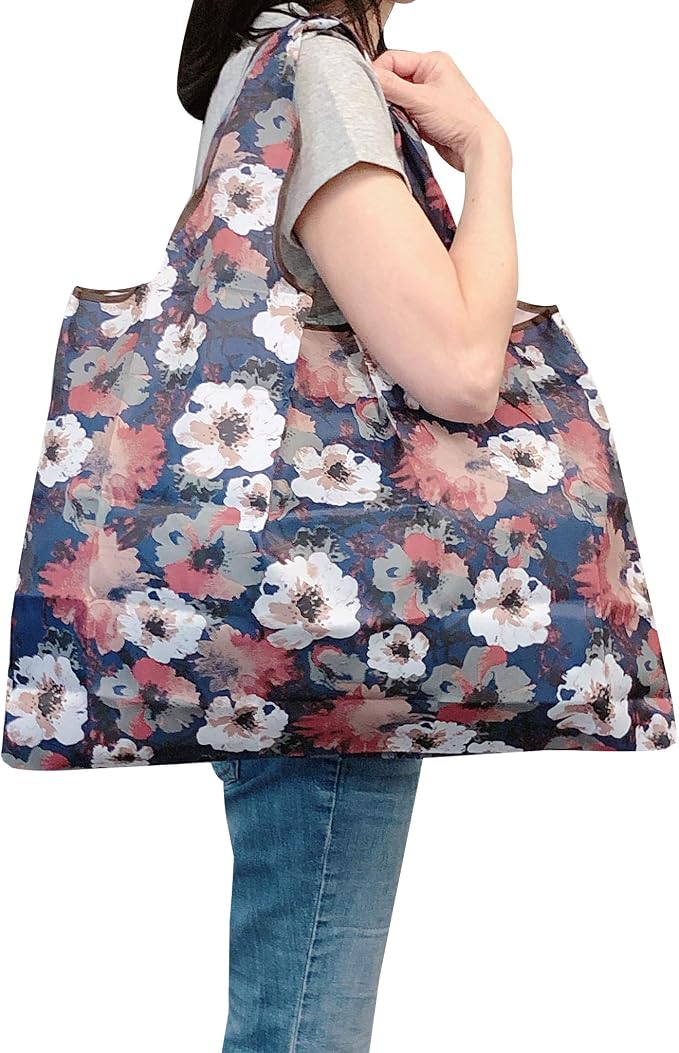 allydrew Large Foldable Tote Nylon Reusable Grocery Bag - Image 6