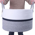 Woven Storage Basket with Handle, Nursery Hamper in Baby Nursery&Bathroom by HXYUANDAHOMEDECORATION