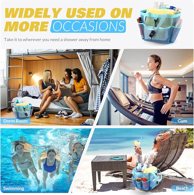 Mesh Shower Caddy Portable for College Dorm Room Essentials - Image 7