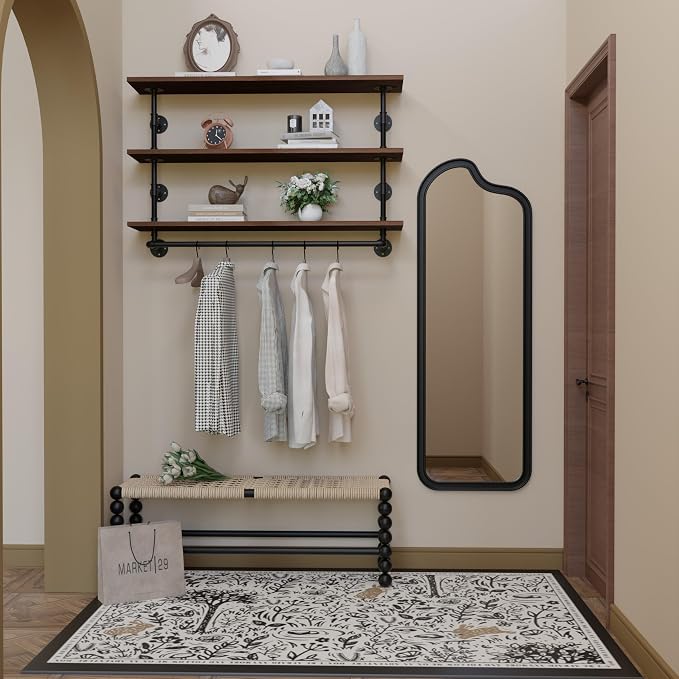 42in, 3-Tier Wall Mounted Garment Rack - Image 8