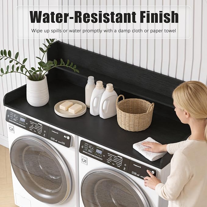 Piskyet Washer Dryer Countertop, 2- Tier Laundry Countertop - Image 5