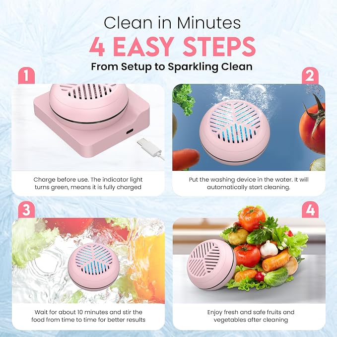Fruit and Vegetable Washing Machine, Fruit Vegetable Cleaner Device, Portable - Image 6
