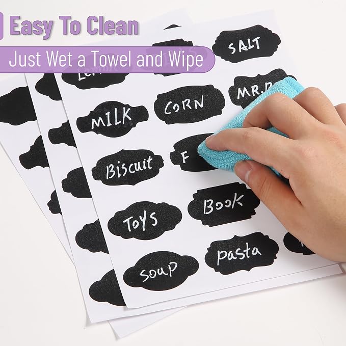 Mr. Pen- Chalkboard Labels, 1 White Chalk Marker and Small Towel, Label Stickers - Image 4