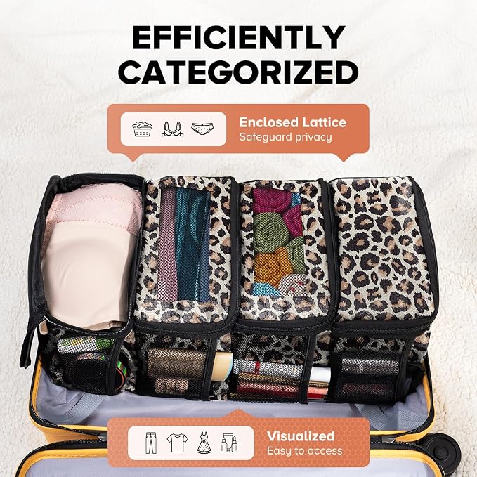 Suitcase Organizer, Travel Luggage Organizer Hanging Shelves Packing Cube - Image 3