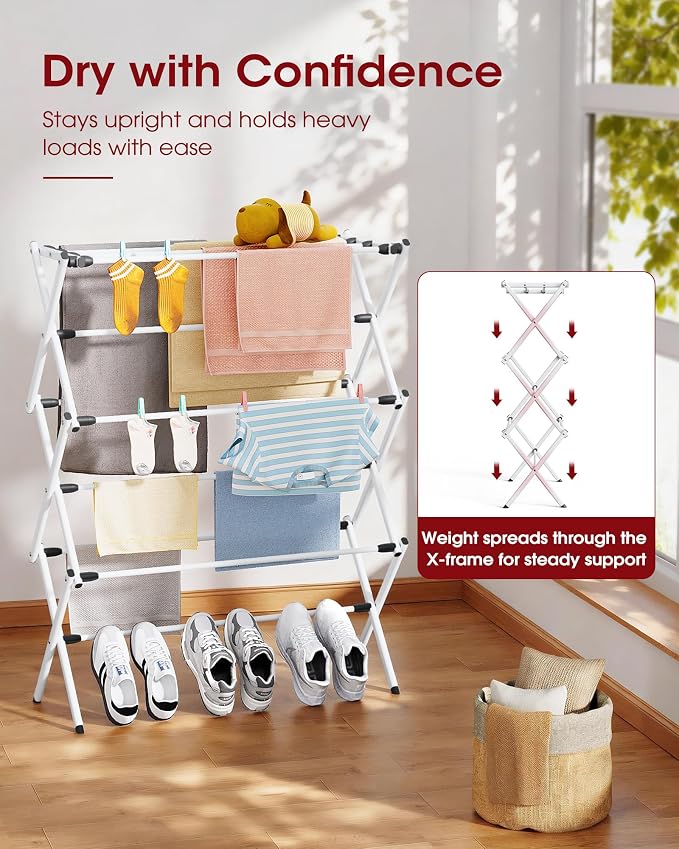 Foldable Clothes Drying Rack – Metal Laundry Drying Rack - Image 2