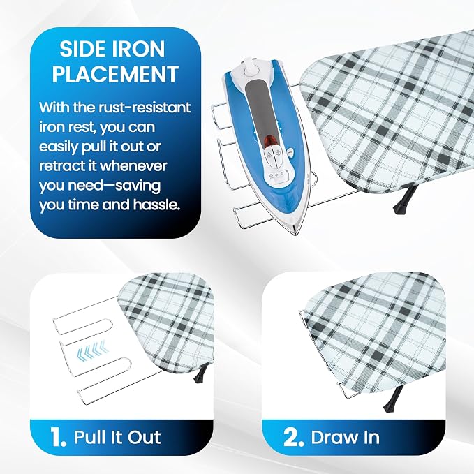 Metal Mesh Panel Tabletop Ironing Board | Foldable Iron Board | Heavy Duty - Image 2