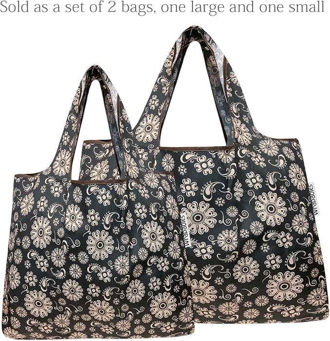 allydrew Large Foldable Tote Nylon Reusable Grocery Bag - Image 3