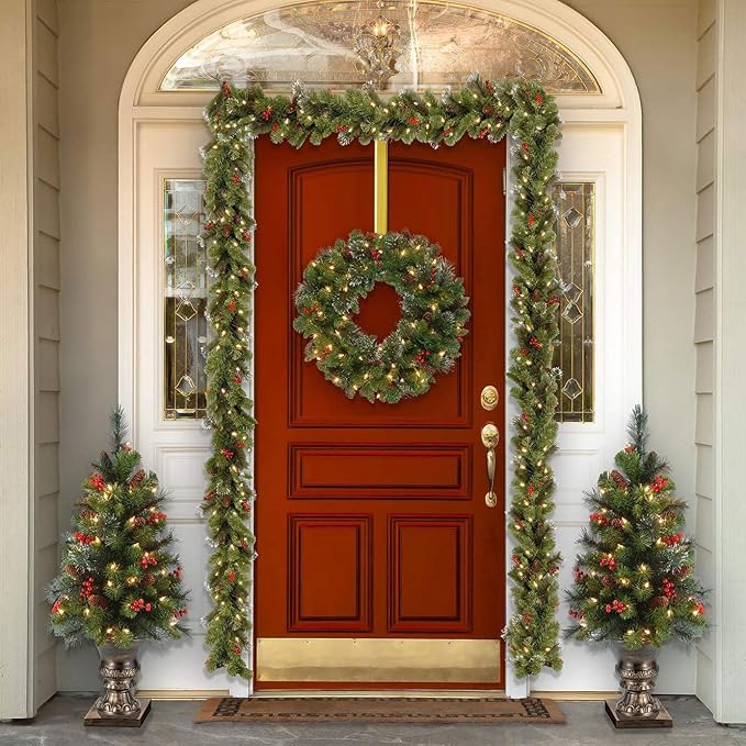 Gold Wreath Hanger, Christmas Decorations Adjustable Wreath Hangers - Image 2