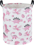 Pink Dinosaur Hamper, Kids Laundry Basket, Dinosaur Basket, Toy Organizer by Sanjiaofen