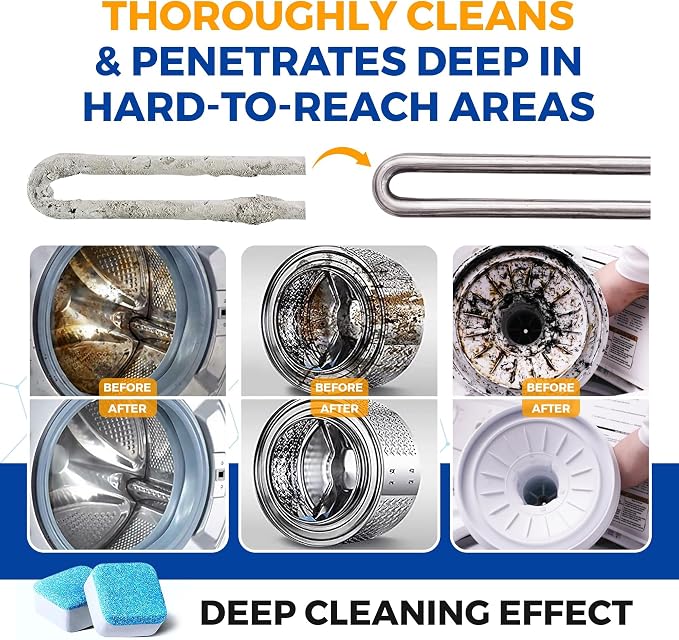 Bastion Washing Machine Cleaner, Deodorizer, & Descaler 6-Pack - Image 2