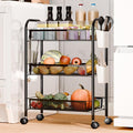 5-Tier Slim Rolling Cart with Wheels, Stackable Narrow Storage Trolley by Unknown