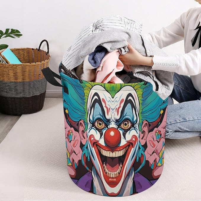 Clowns Laundry Basket with Handles, Laundry Hamper with Internal Support - Image 8