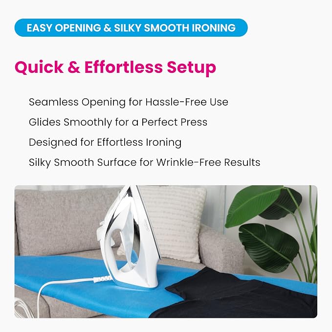 M Maxima | Ironing Board | Size 35x12'' | Retractable Wire Iron Rest | 4 Leg - Image 8