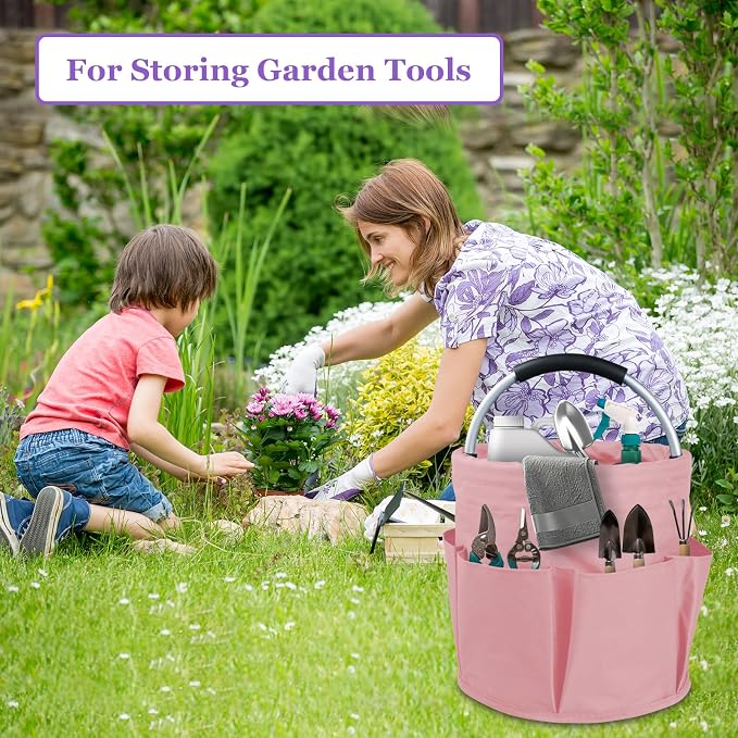 17L Portable Shower Caddy with 6 Side Pockets, Foldable Cleaning Supply Caddy - Image 8