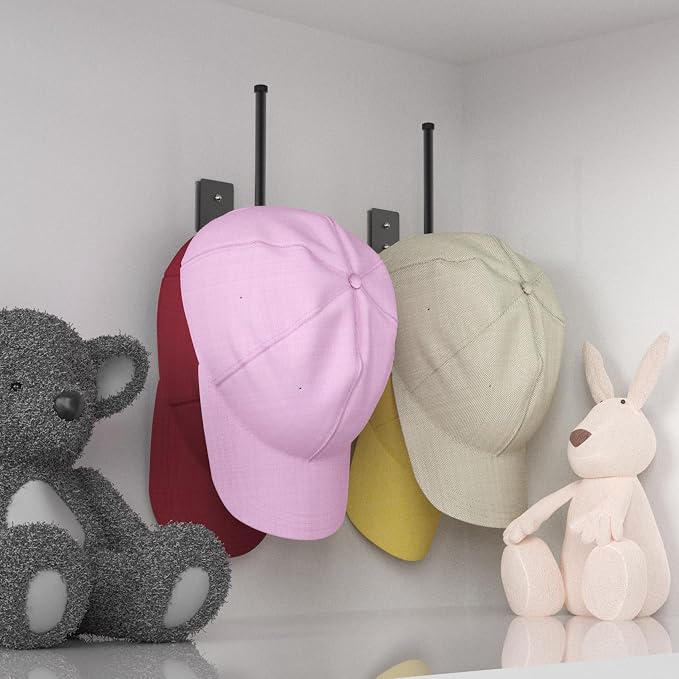 8 Pack Hat Racks for Baseball Caps, Stainless Steel Hat Organizer for Baseball - Image 2