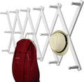WEBI Accordion Wall Hanger, Expandable Wooden Hat Rack by WEBI